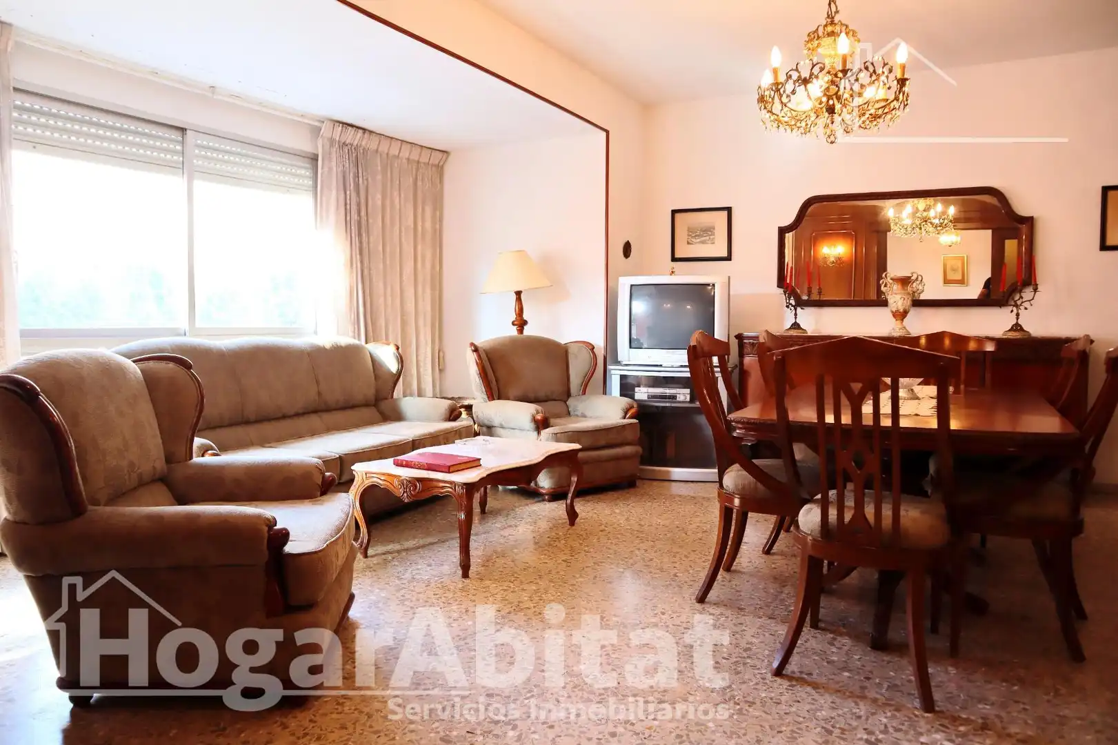Wohnzimmer von Wohnung zum Verkauf in Oliva mit Terrasse und Balkon