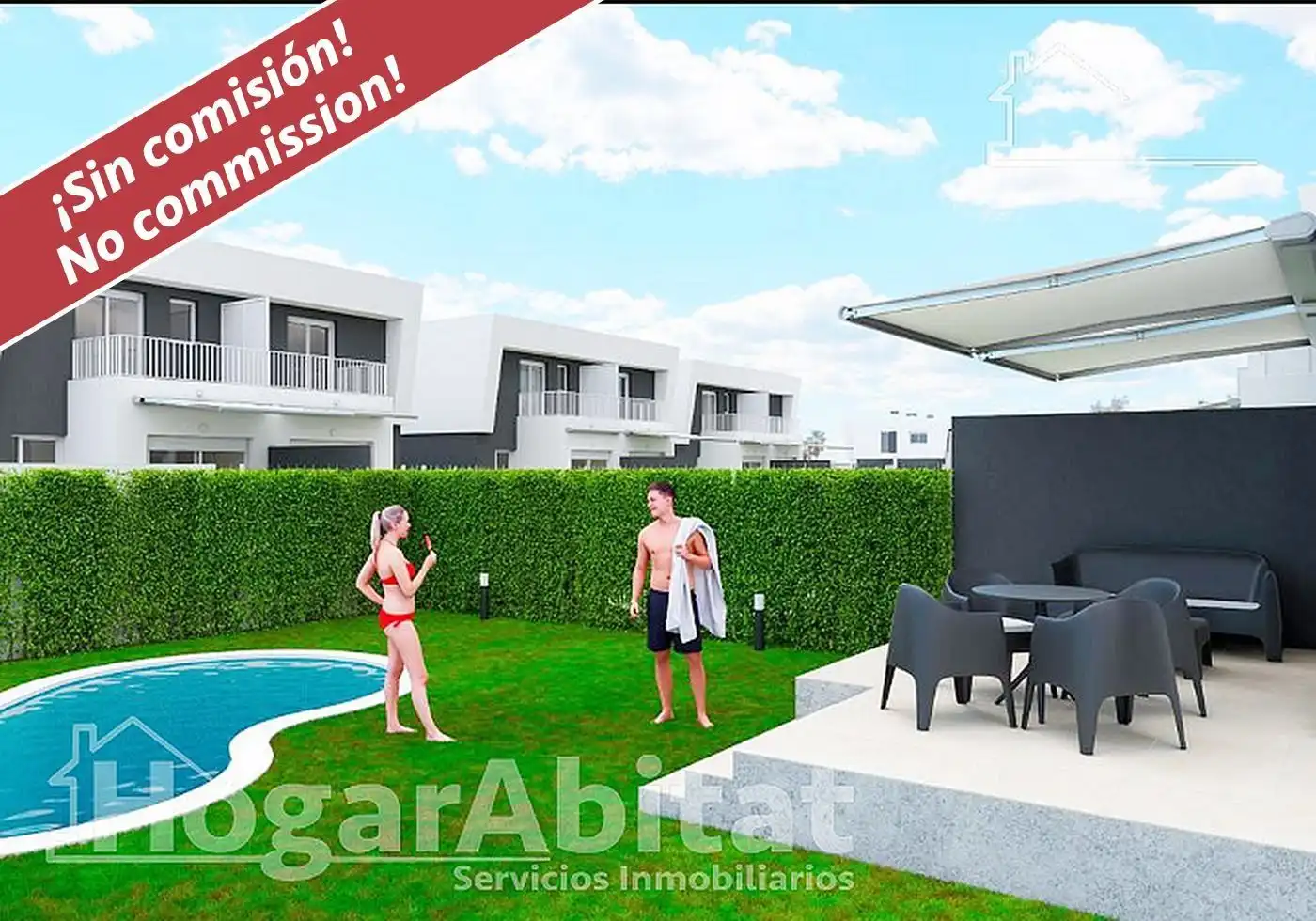 Jardín de Casa adosada en venta en Oropesa del Mar / Orpesa con Aire acondicionado, Jardín privado y Terraza