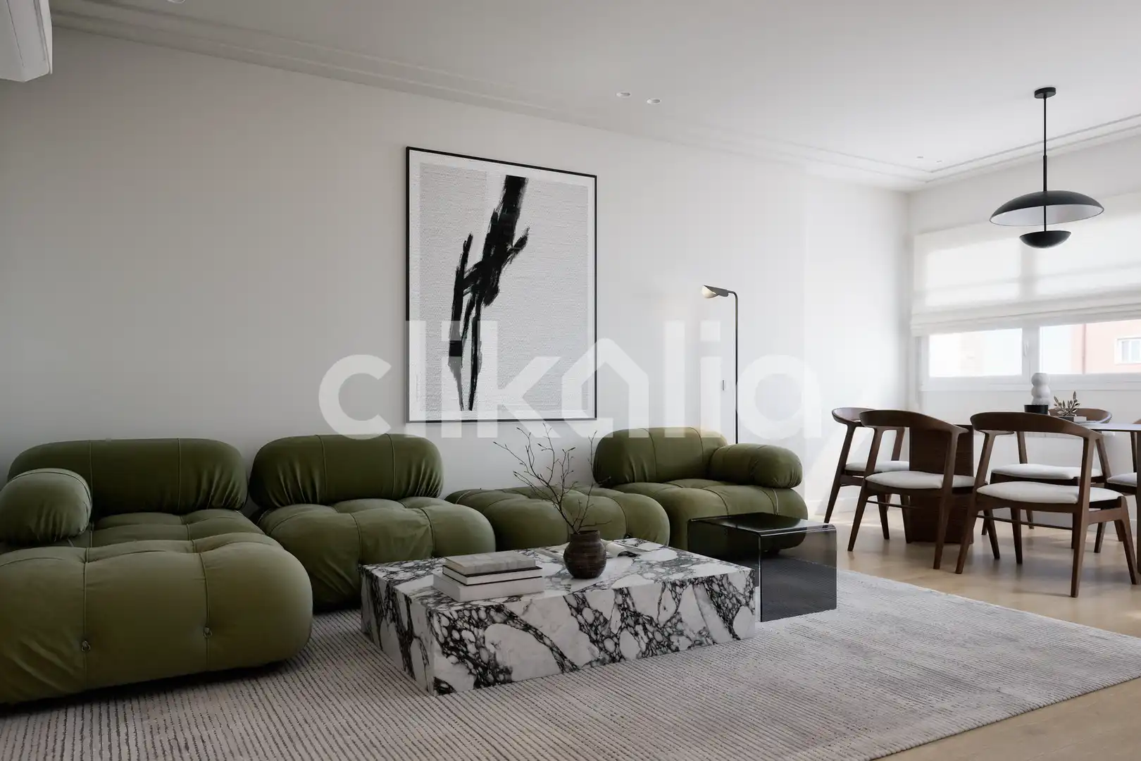 Sala de estar de Piso en venta en  Madrid Capital con Aire acondicionado, Calefacción y Terraza