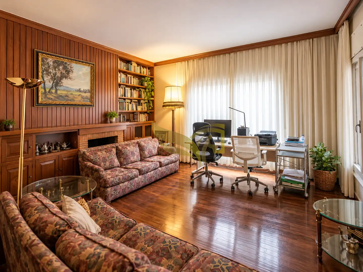 Living room of Flat for sale in Madrid  with Air Conditioner and Parquet flooring