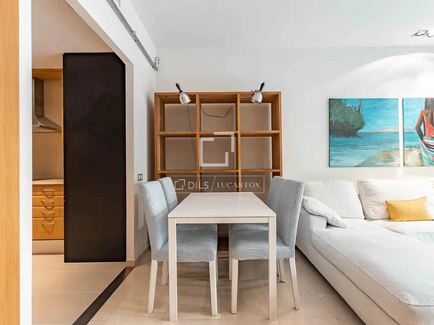 Sala de estar de Piso de alquiler en Barcelona con Aire acondicionado, Calefacción y Parquet