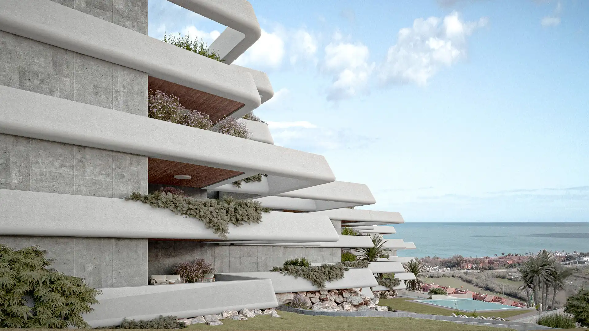Außenansicht von Dachboden zum Verkauf in Manilva mit Klimaanlage, Terrasse und Abstellraum