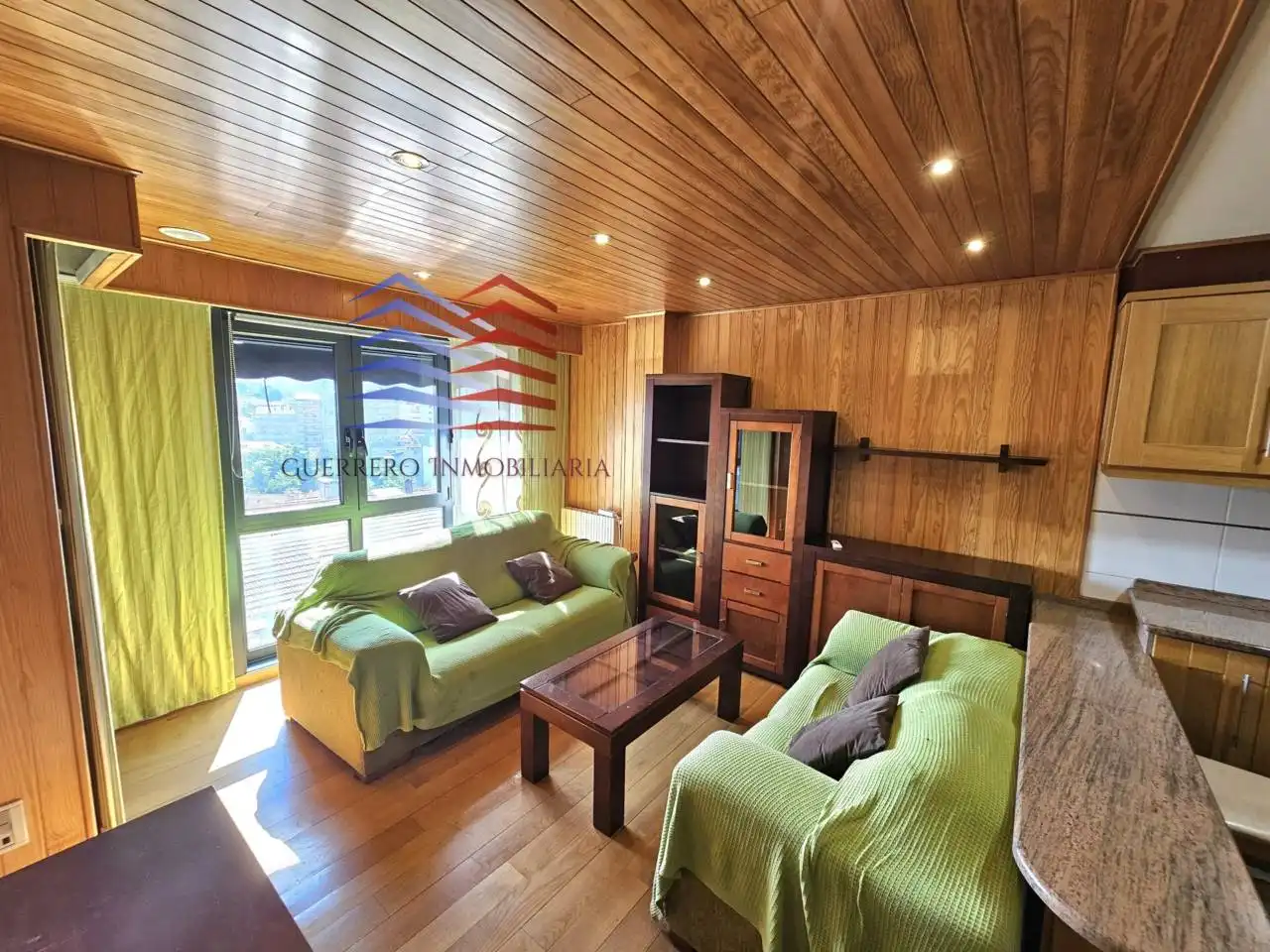Sala d'estar de Dúplex de lloguer en Ourense Capital  amb Calefacció, Parquet i Terrassa
