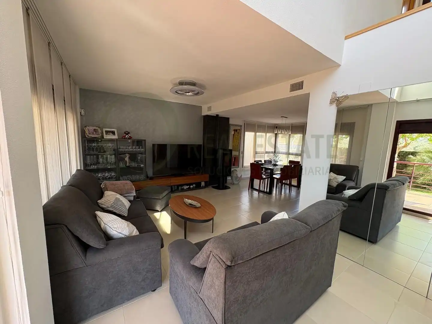 Living room of Flat for sale in Mutxamel  with Air Conditioner, Private garden and Terrace