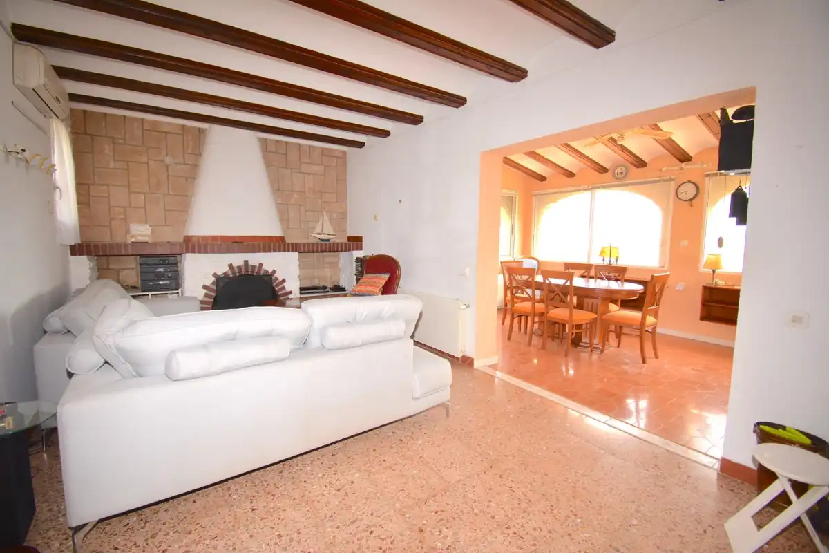 Wohnzimmer von Haus oder Chalet zum Verkauf in Dénia mit Klimaanlage, Heizung und Privatgarten