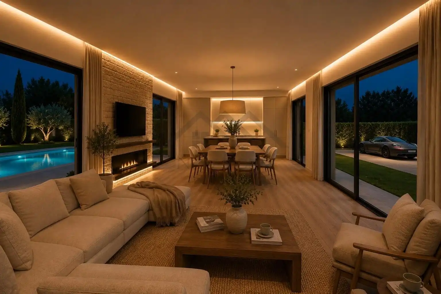 Sala de estar de Casa o chalet en venta en L'Eliana con Jardín privado, Terraza y Piscina