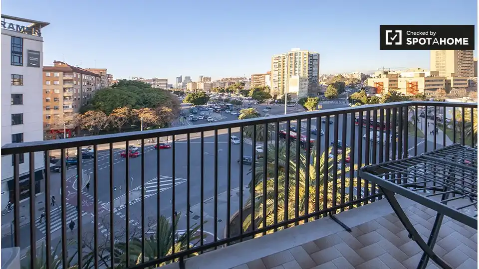 Terrace of Flat for rent in Valencia  with Air Conditioner, Heating and Furnished