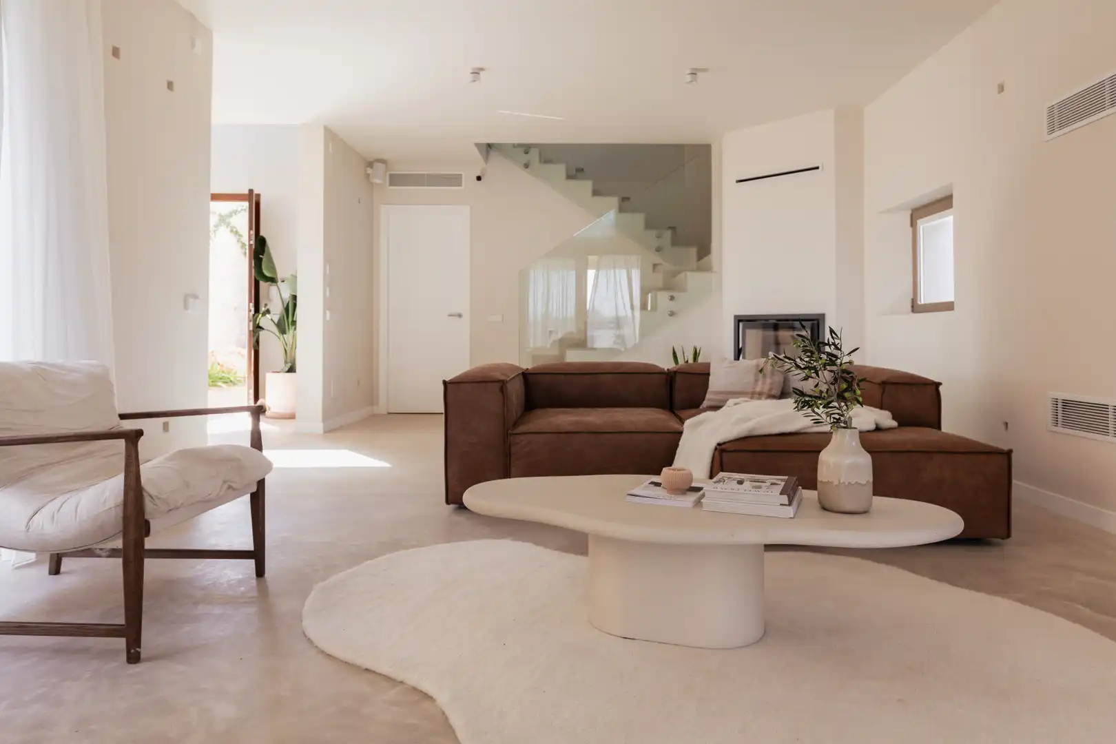 Sala de estar de Finca rústica en venta en Maria de la Salut con Aire acondicionado, Jardín privado y Terraza