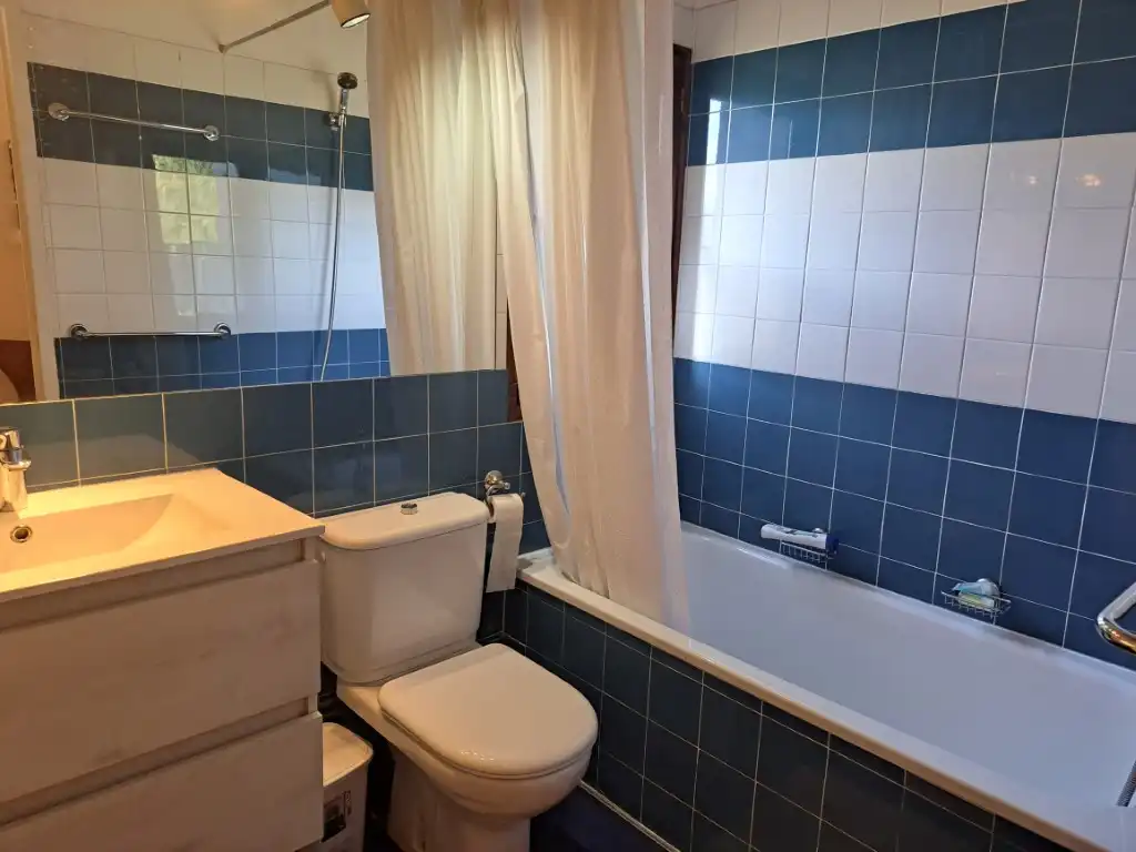 Baño de Dúplex de alquiler en Puigcerdà con Calefacción, Parquet y Terraza
