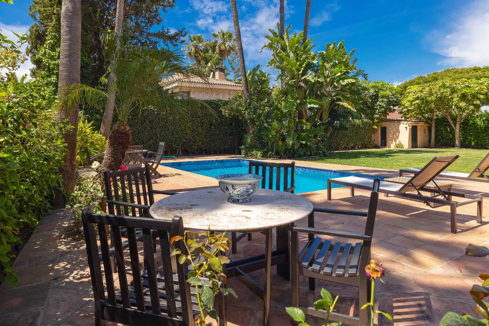 Jardí de Casa o xalet en venda en Málaga amb Aire condicionat, Calefacció i Jardí privat