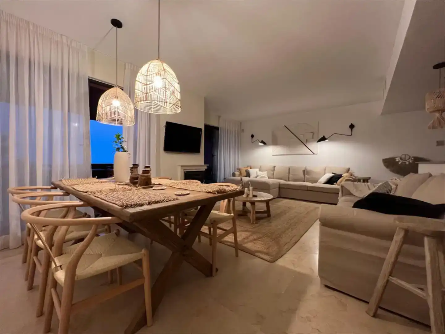 Sala d'estar de Apartament en venda en Mijas amb Aire condicionat i Piscina