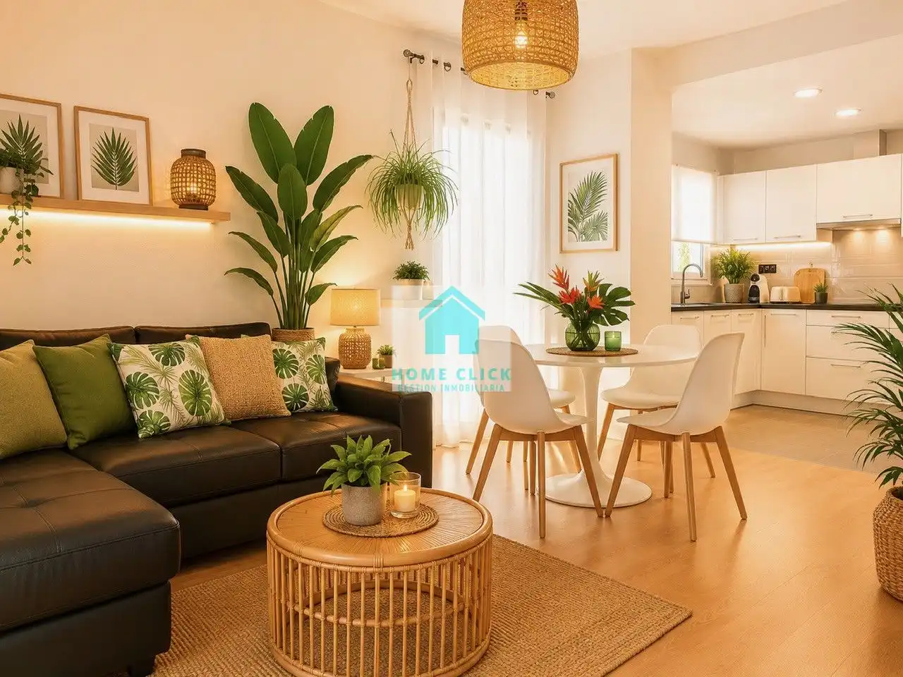 Sala d'estar de Apartament de lloguer en Benalmádena amb Aire condicionat, Calefacció i Jardí privat