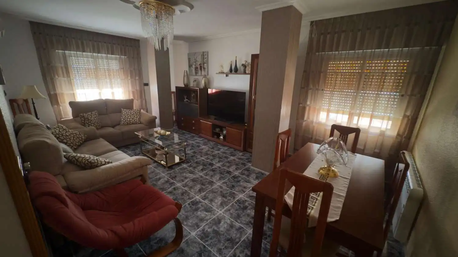 Wohnzimmer von Wohnung zum Verkauf in Pliego mit Klimaanlage, Heizung und Terrasse