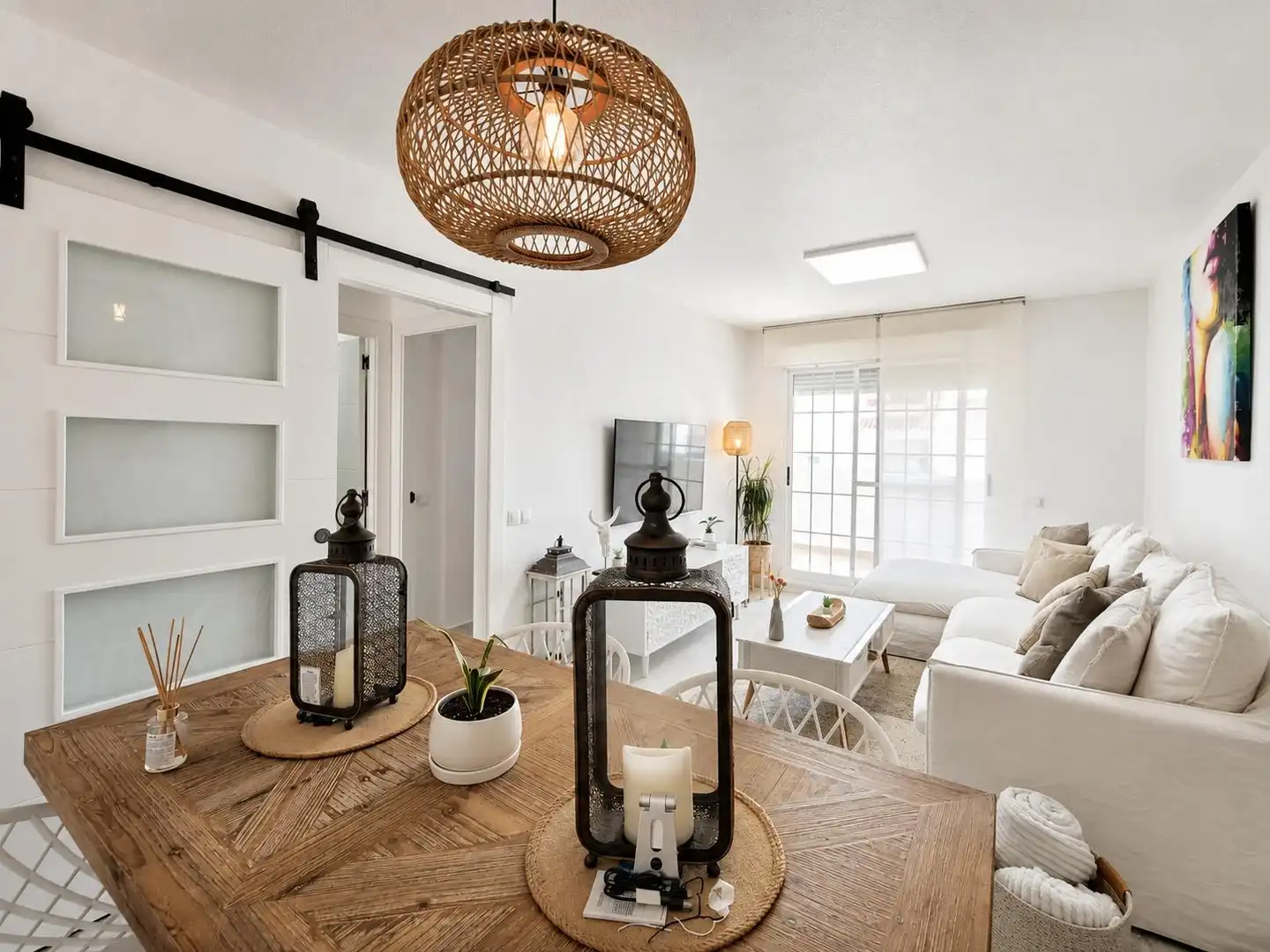 Living room of Flat for sale in Santa Pola  with Air Conditioner, Heating and Parquet flooring
