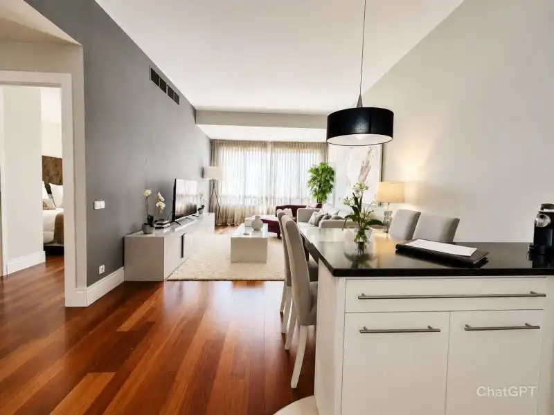 Living room of Apartments for rent in Madrid  with Air Conditioner, Private garden and Parquet flooring