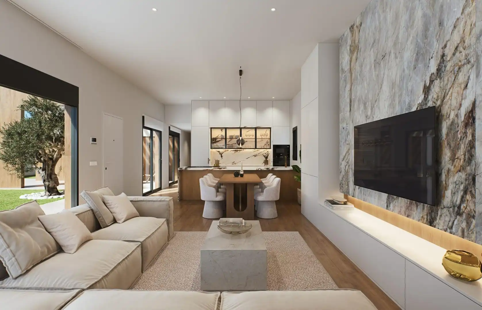 Sala de estar de Casa o chalet en venta en Murcia con Calefacción y Piscina