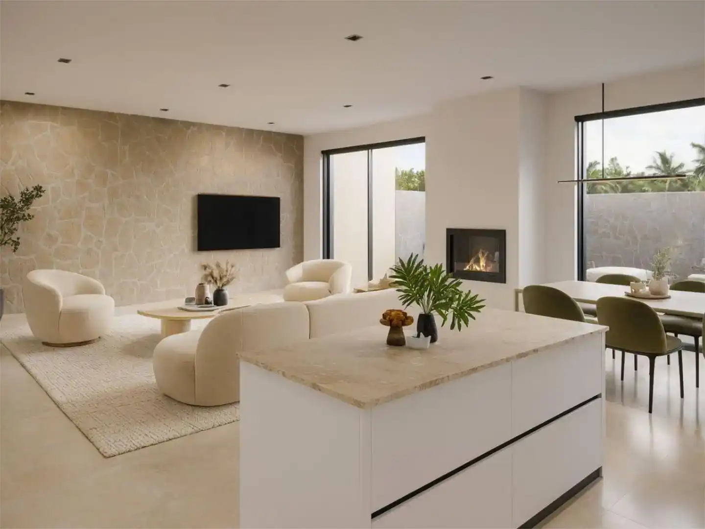 Living room of Flat for sale in Felanitx  with Air Conditioner and Swimming Pool
