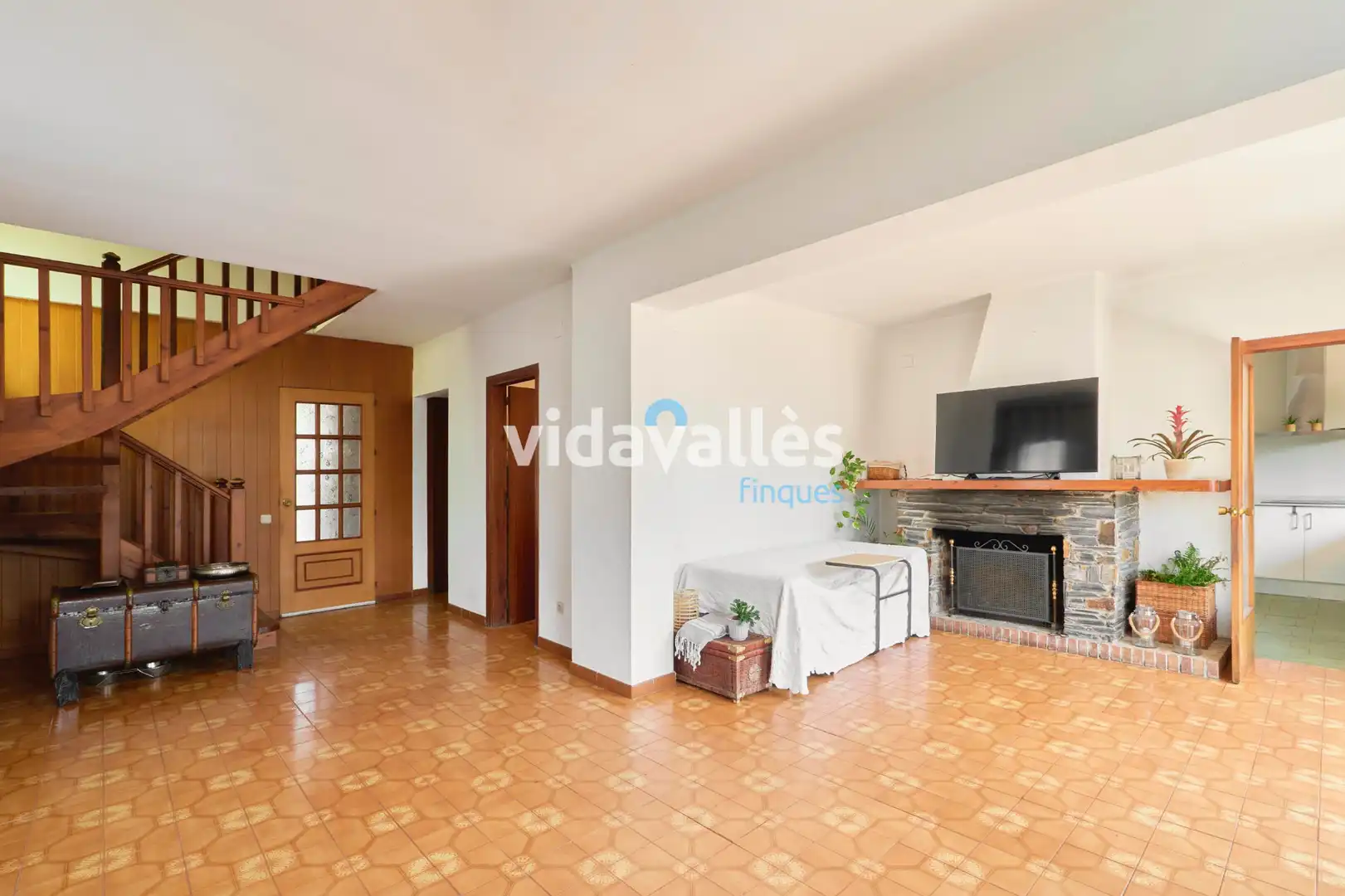 Sala d'estar de Casa o xalet en venda en Cardedeu amb Calefacció, Jardí privat i Terrassa