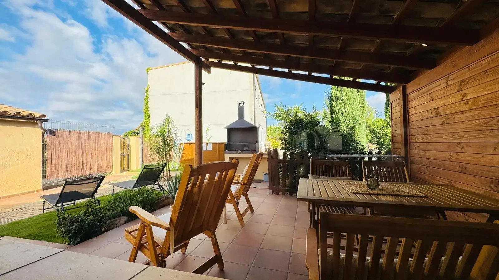 Terrace of Houses for rent in Sant Martí Sarroca  with Private garden, Terrace and Swimming Pool