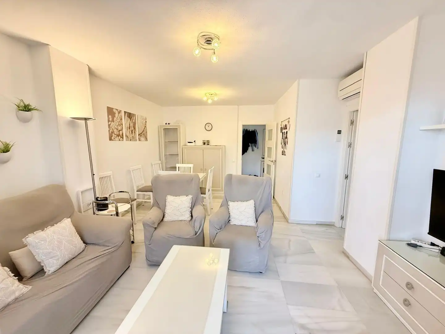 Living room of Flat for sale in Roquetas de Mar  with Air Conditioner, Heating and Terrace