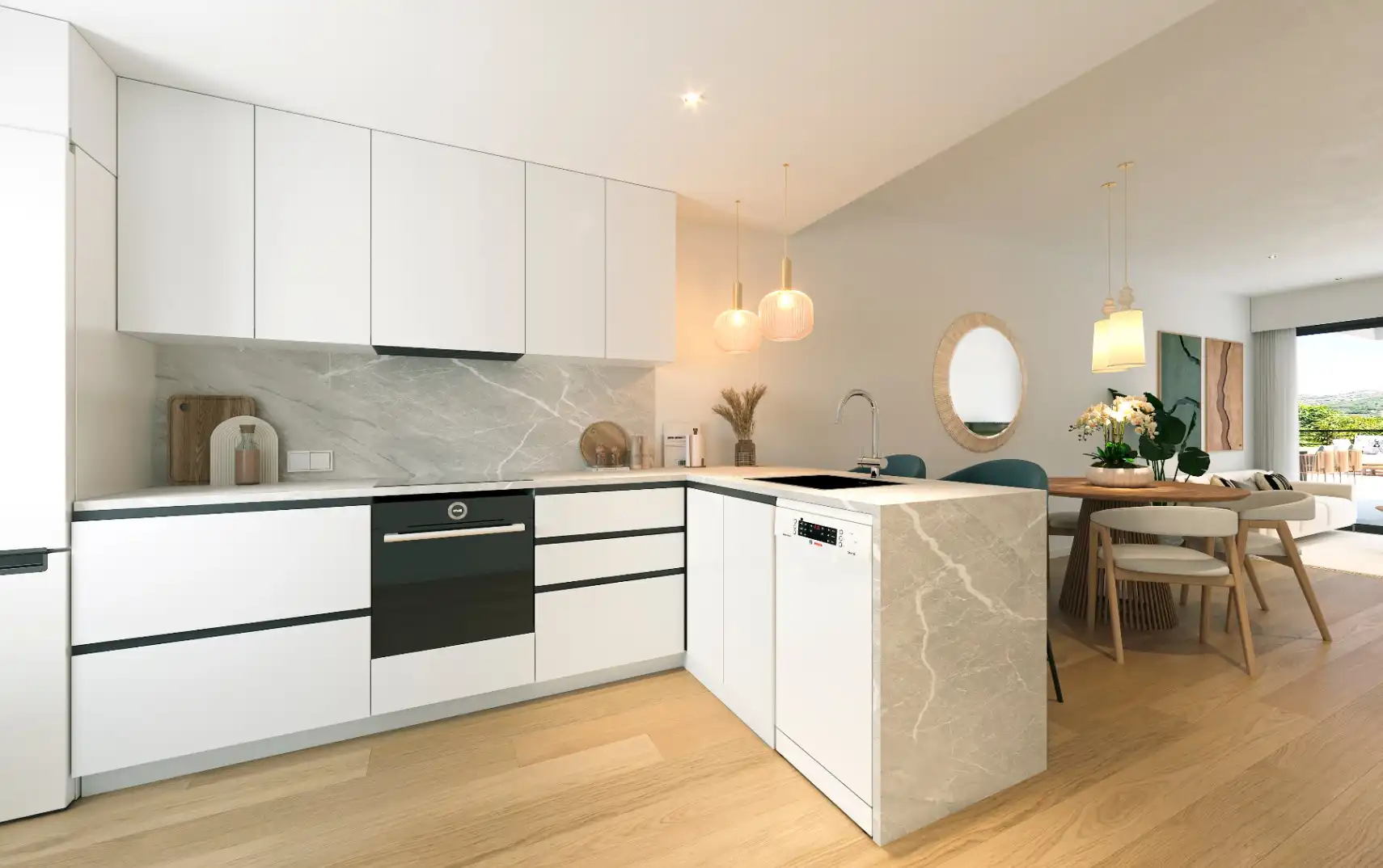 Cuina de Apartament en venda en L'Alfàs del Pi amb Jardí privat