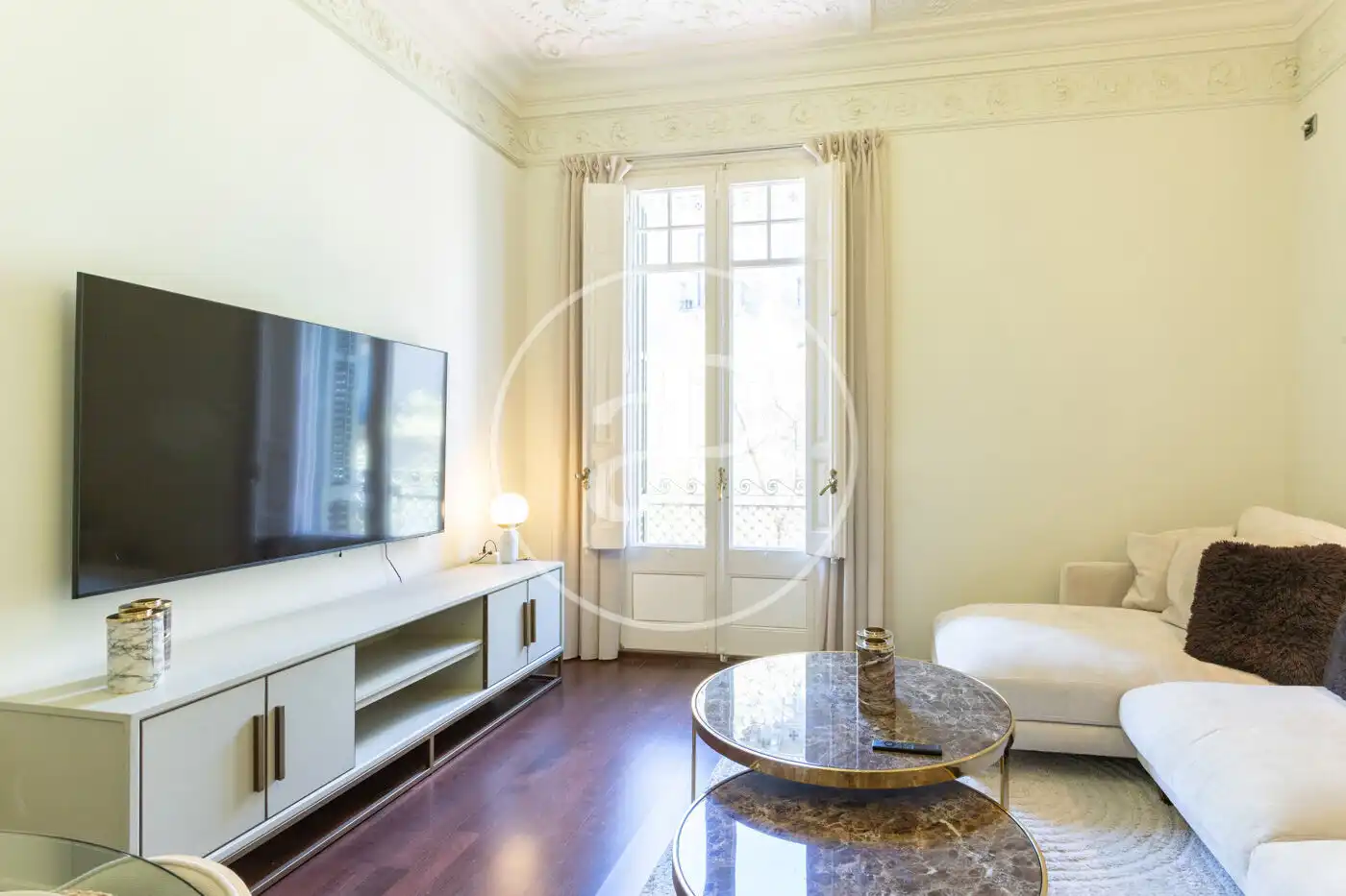 Sala de estar de Piso de alquiler en Barcelona con Aire acondicionado, Calefacción y Amueblado