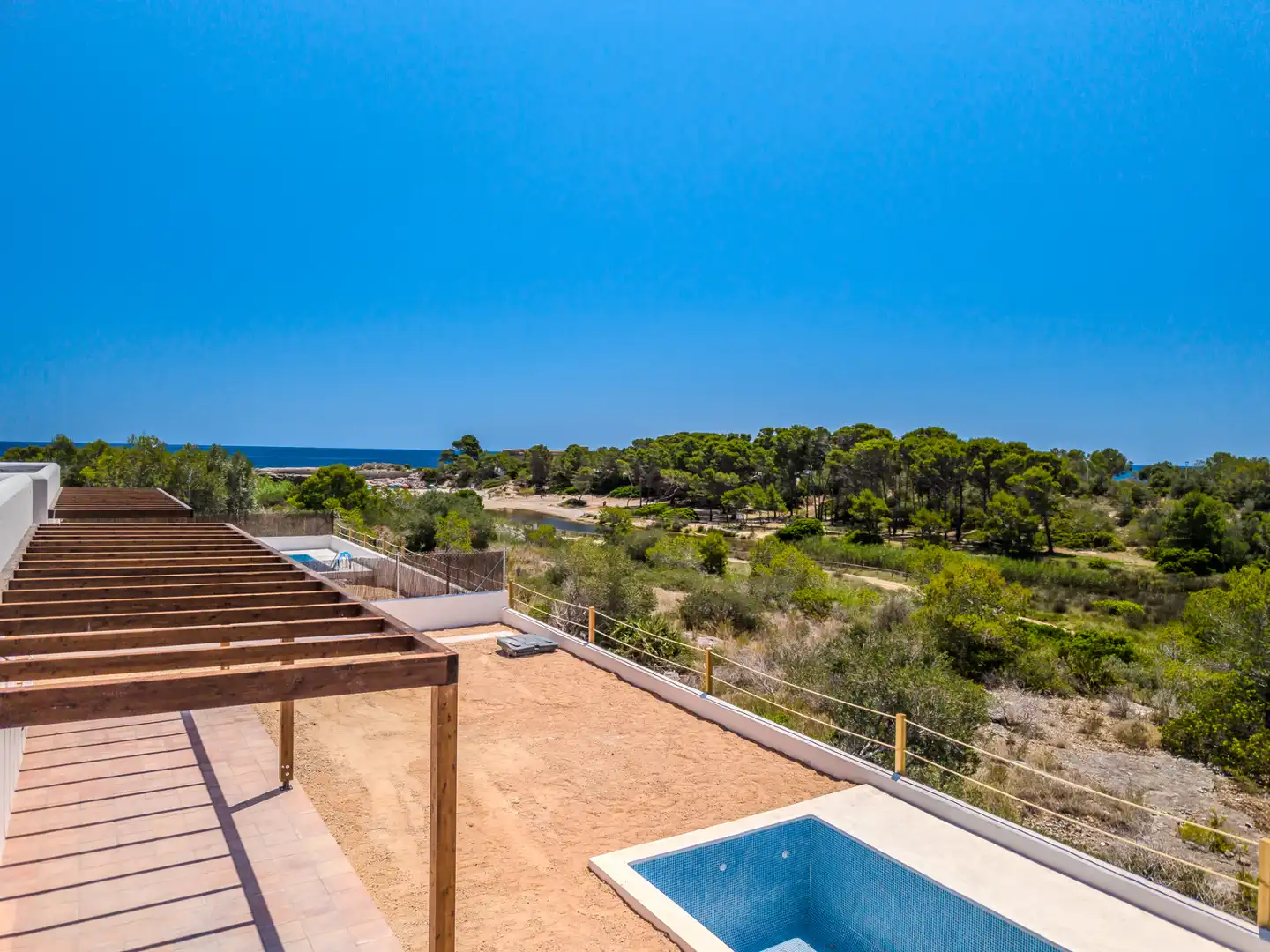 Terrasse von Haus oder Chalet zum Verkauf in L'Ametlla de Mar  mit Klimaanlage, Heizung und Privatgarten