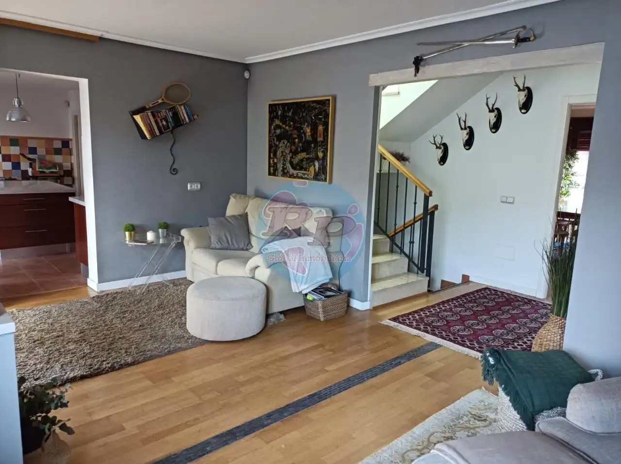 Sala de estar de Casa o chalet en venta en Sariegos con Calefacción, Jardín privado y Parquet