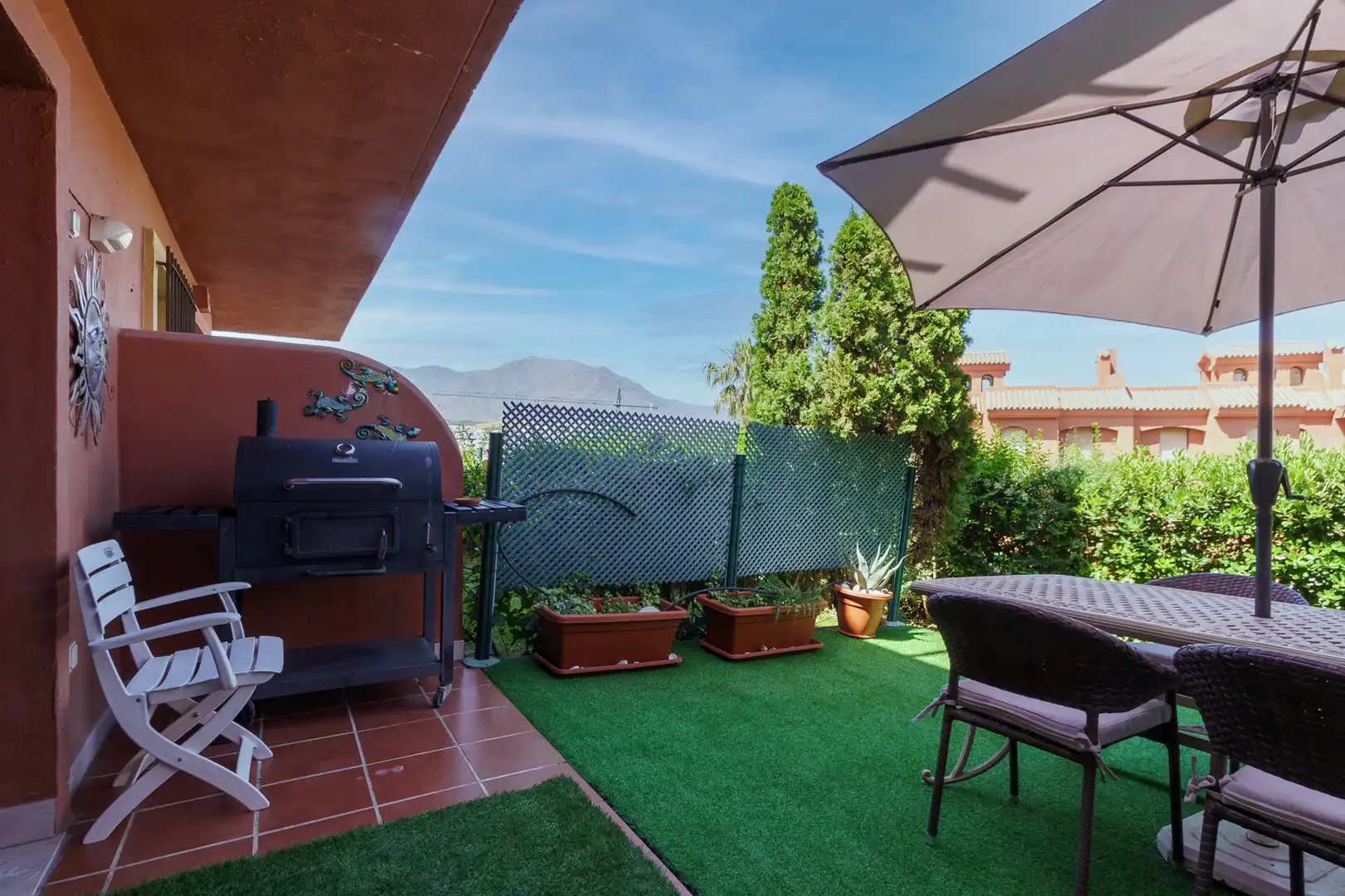 Terraza de Planta baja de alquiler en Estepona con Aire acondicionado, Jardín privado y Terraza