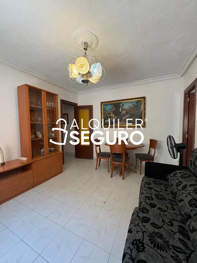 Living room of Flat for rent in Madrid  with Furnished