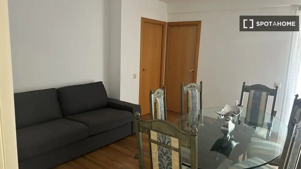 Wohnzimmer von Wohnung zur untervermieten in Sant Adrià de Besòs mit Klimaanlage, Terrasse und Möbliert