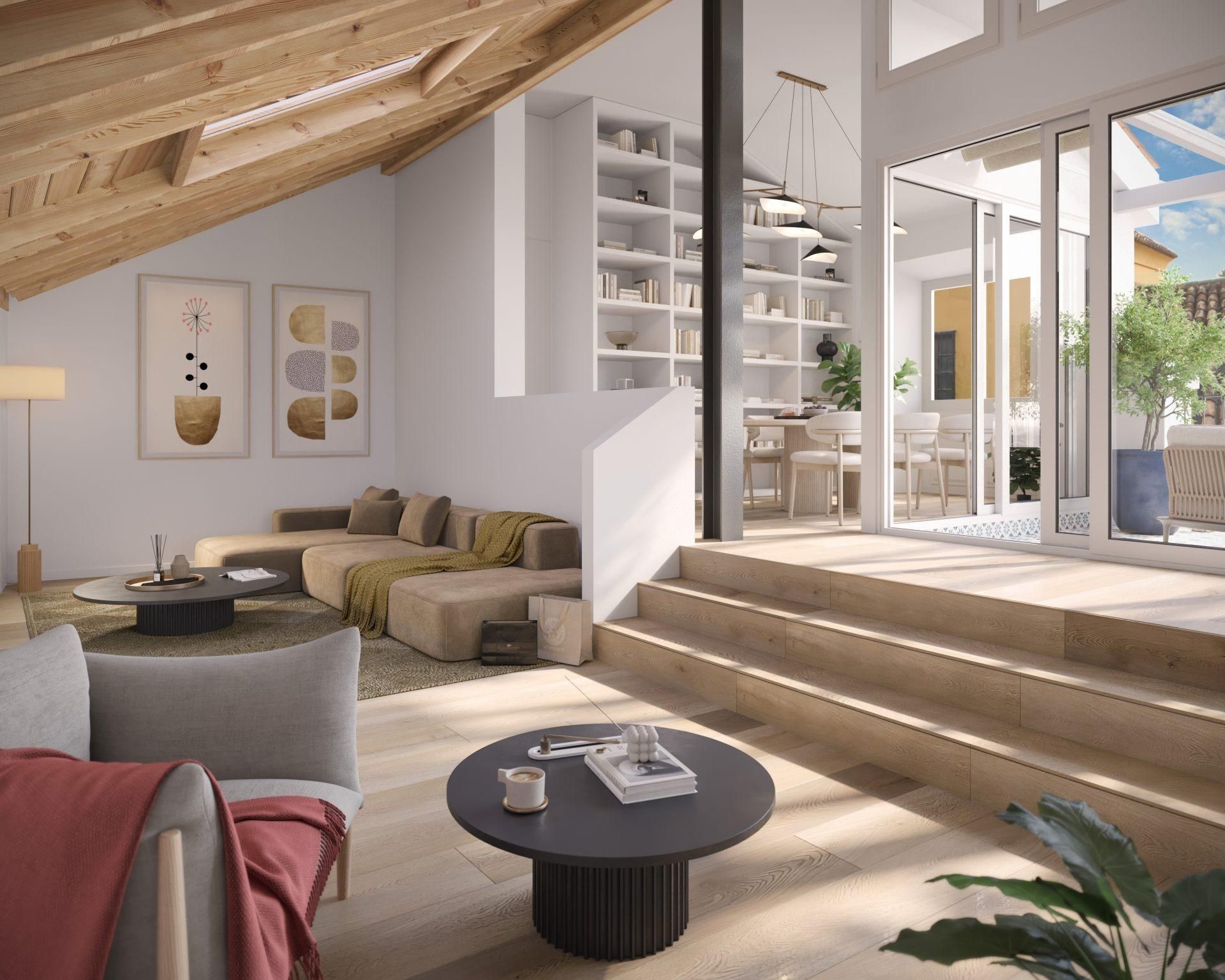 Sala de estar de Apartamento en venta en Málaga Capital con Calefacción y Terraza