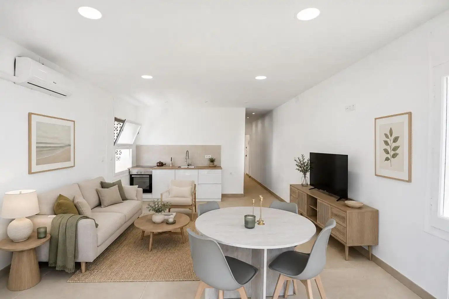 Sala d'estar de Apartament en venda en Roses amb Aire condicionat i Balcó
