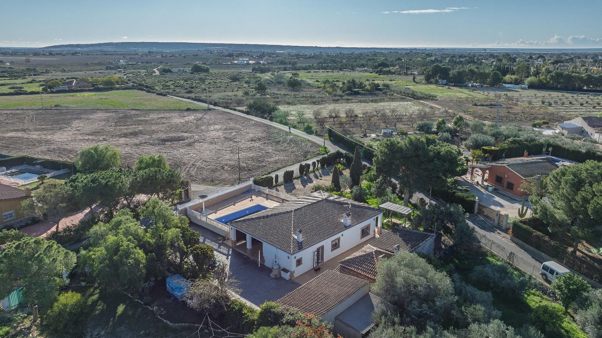 Vista exterior de Casa o xalet en venda en Elche / Elx amb Jardí privat, Terrassa i Piscina