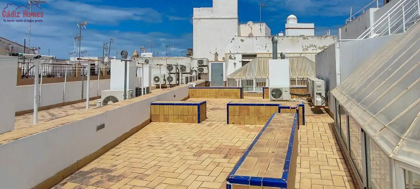 Terrace of Flat for sale in Cádiz  with Air Conditioner, Heating and Parquet flooring