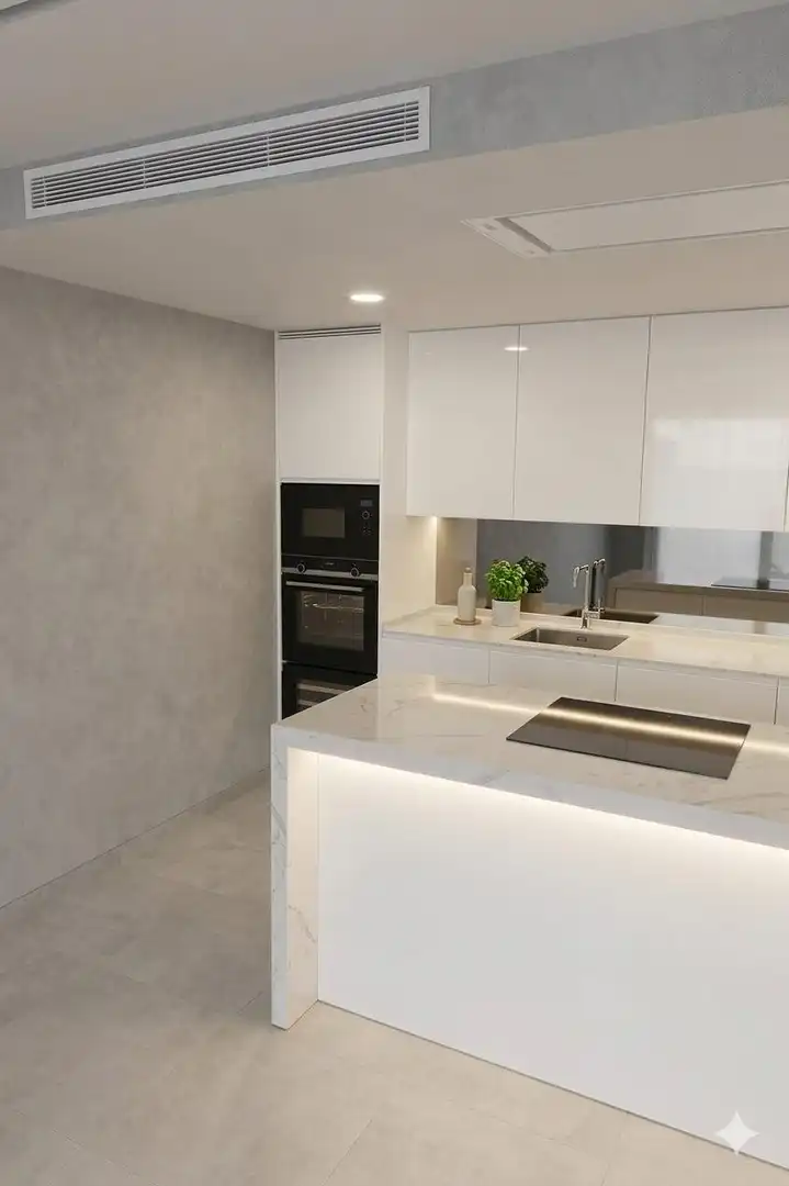 Cocina de Apartamento en venta en Mijas con Aire acondicionado, Calefacción y Terraza