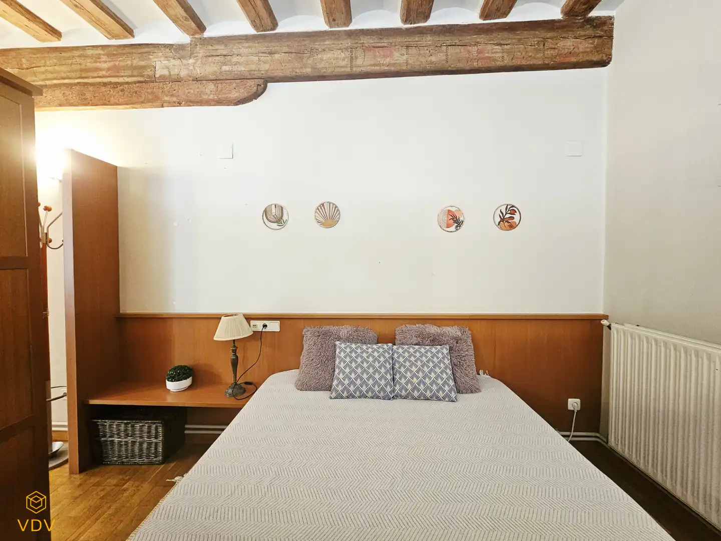Bedroom of Apartments for sale in  Pamplona / Iruña  with Heating, Parquet flooring and Furnished