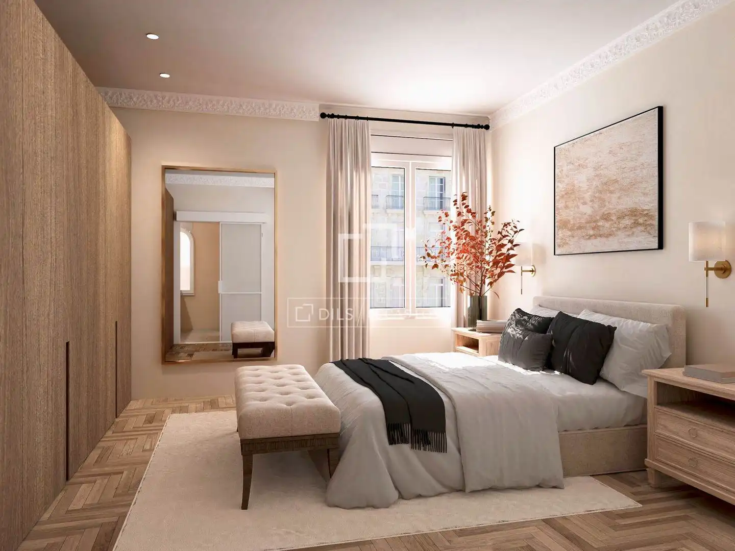 Bedroom of Flat for sale in Barcelona  with Air Conditioner, Heating and Parquet flooring