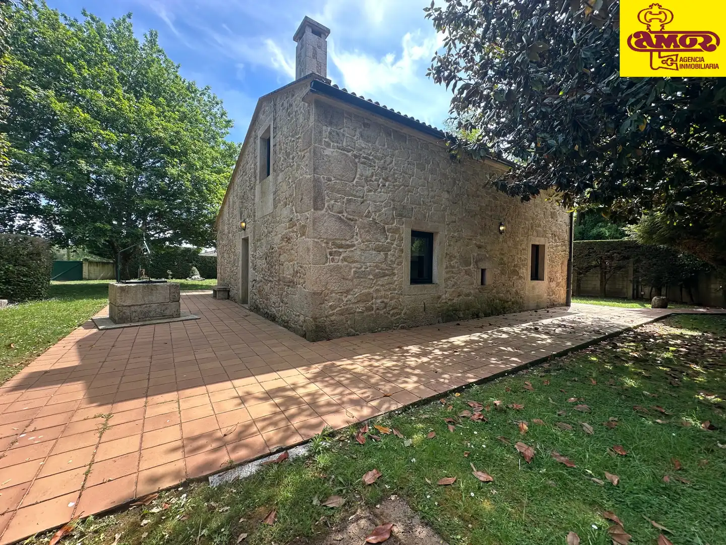 Vista exterior de Casa o chalet en venta en Ames con Calefacción, Jardín privado y Horno