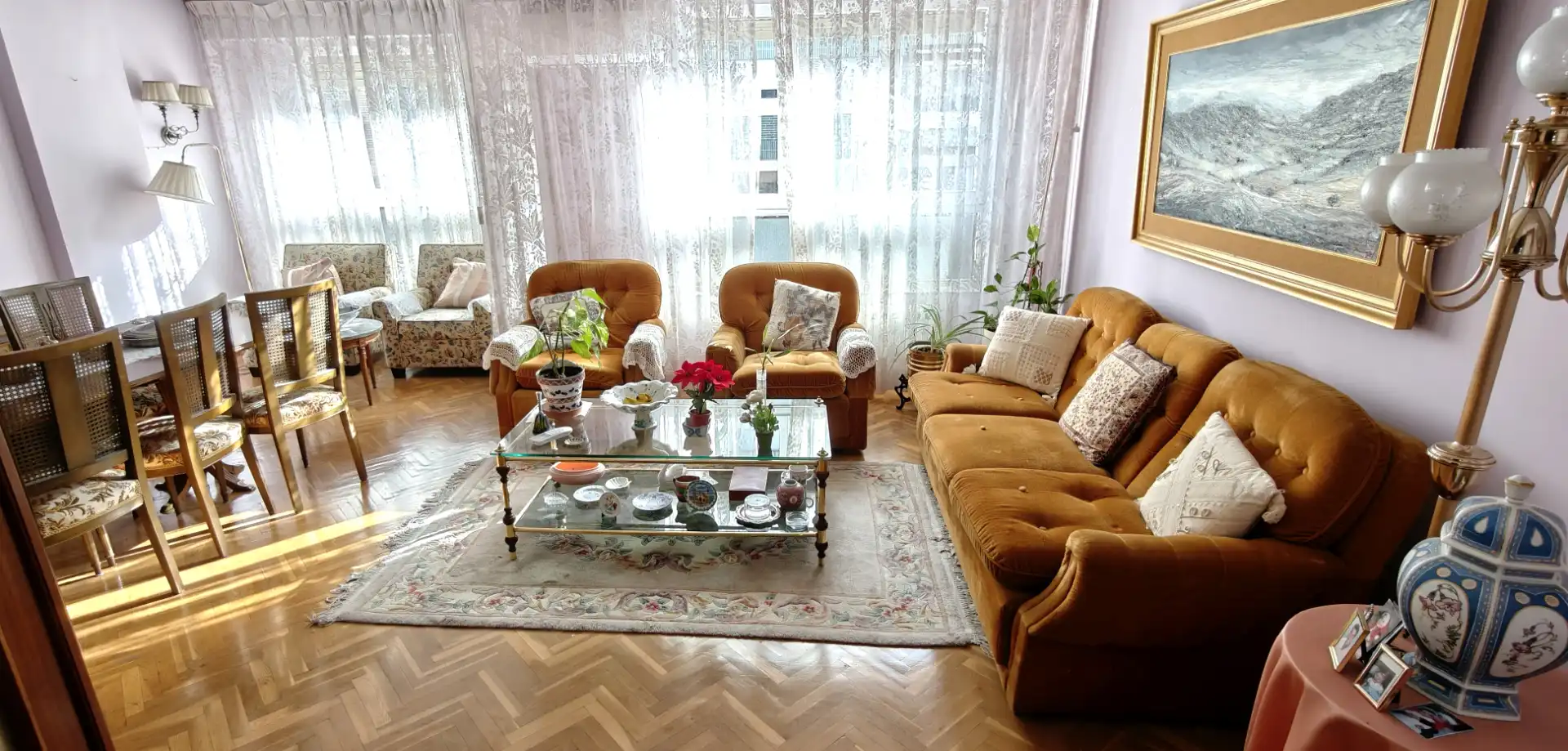 Sala de estar de Piso en venta en Zaragoza con Aire acondicionado, Calefacción y Parquet