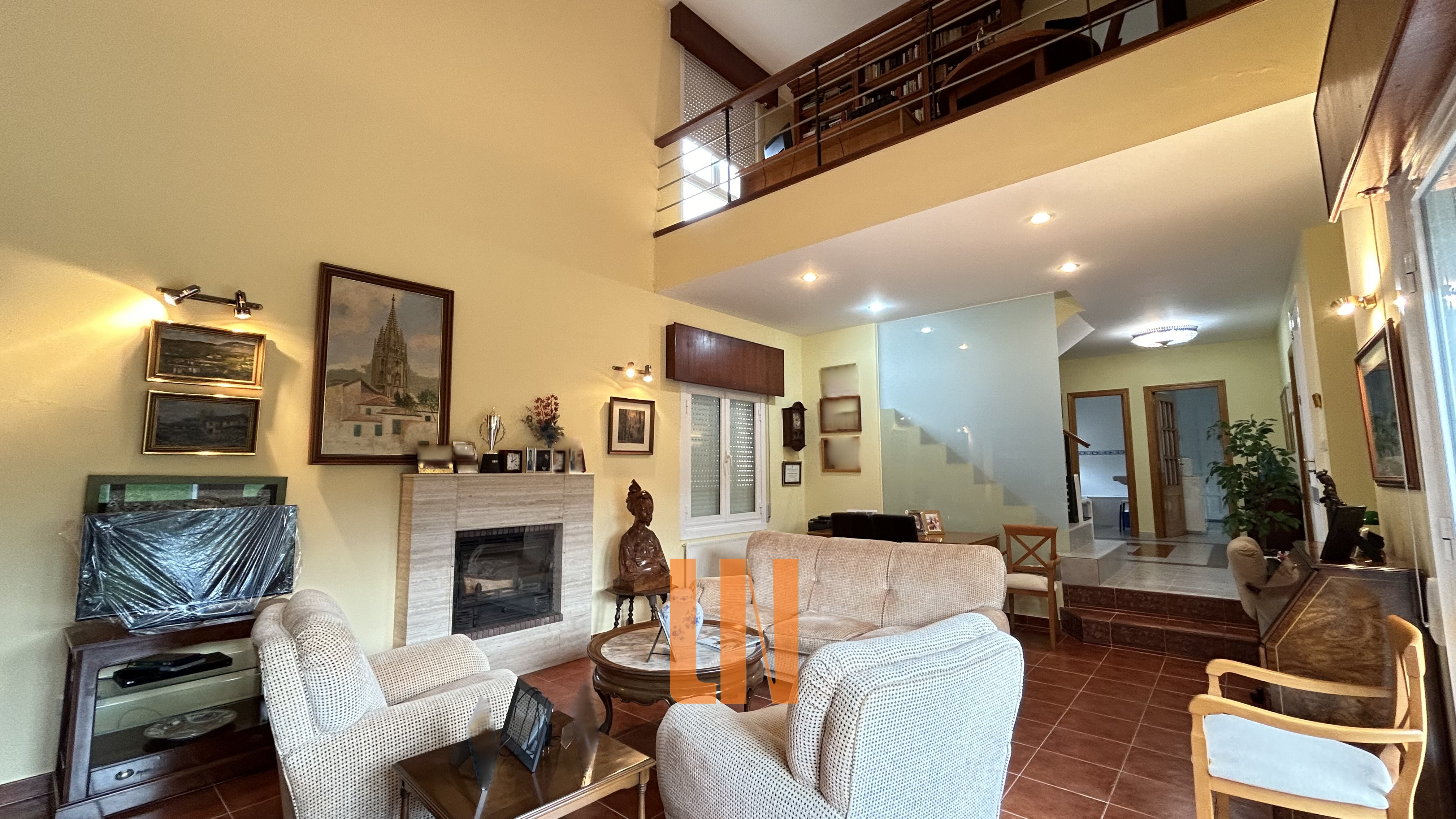 Living room of House or chalet for sale in Oleiros  with Heating, Private garden and Parquet flooring
