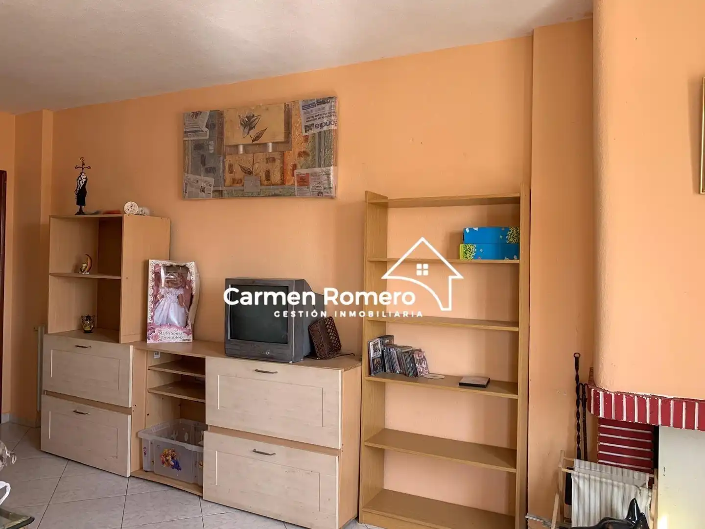 Sala de estar de Piso en venta en Calzada de Valdunciel con Calefacción, Terraza y Balcón