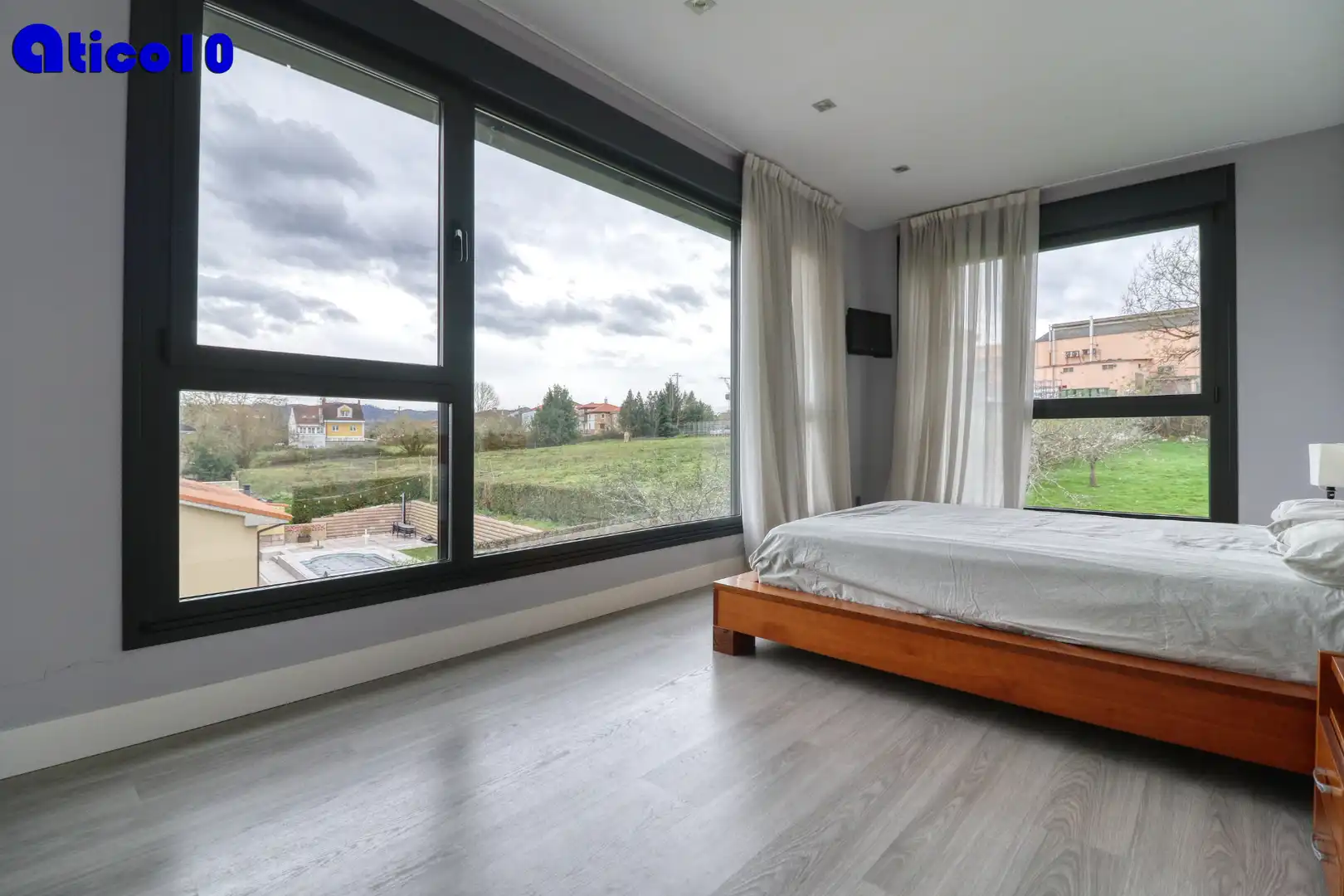 Schlafzimmer von Haus oder Chalet zum Verkauf in Noreña mit Heizung, Parkett und Abstellraum