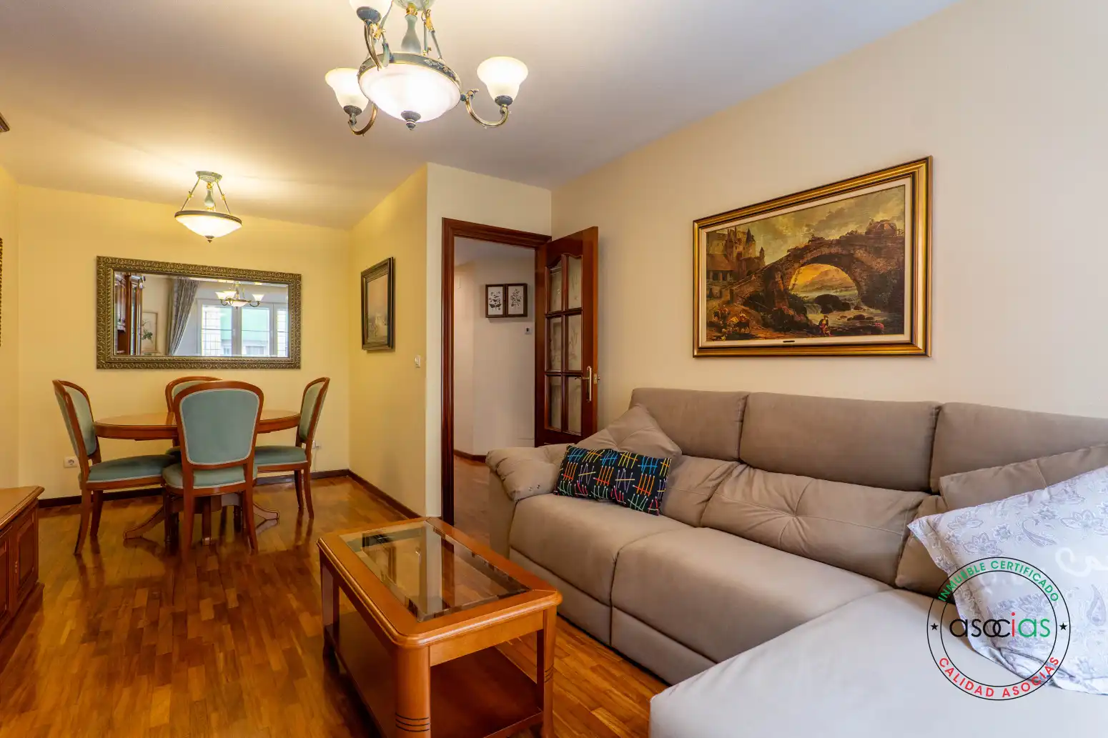 Living room of Flat for sale in Gijón   with Heating and Parquet flooring