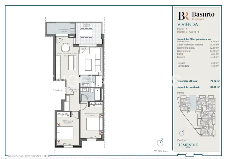 Piso en venta en Bilbao  con Calefacción, Terraza y Trastero