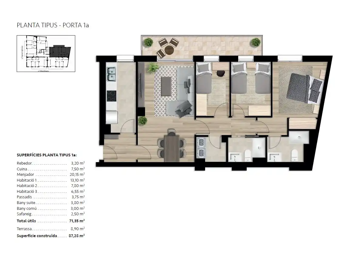 Appartement avec terrasse à vendre à Carrer de Montblanc 39, imagen 7