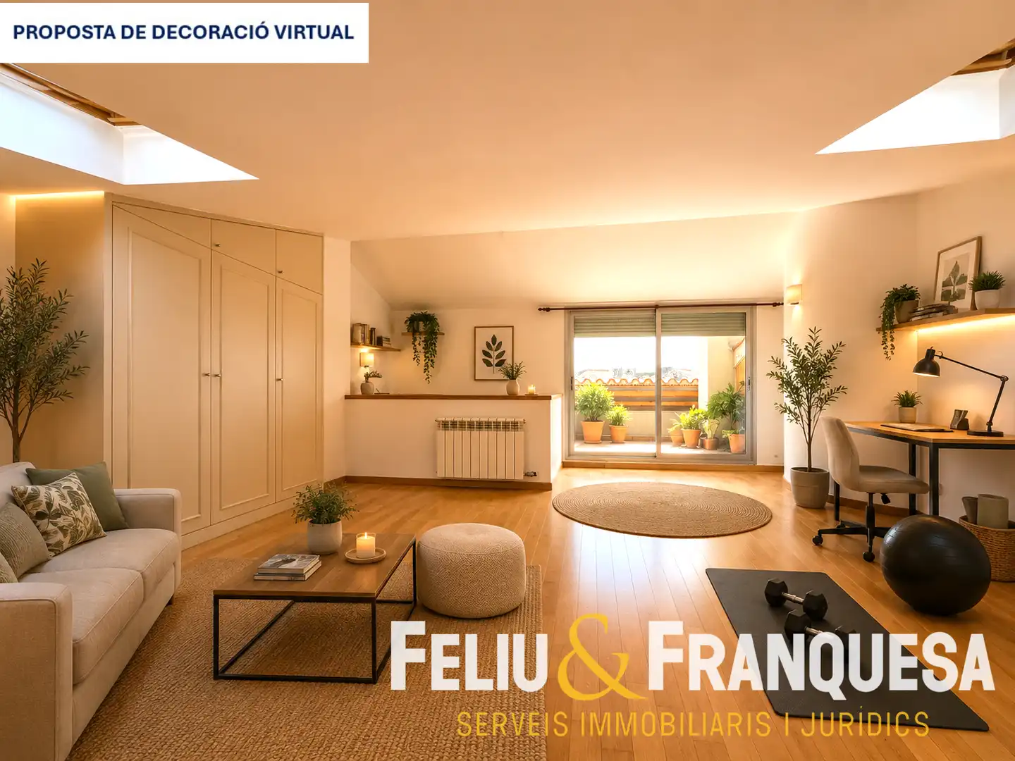 Living room of Attic for sale in Sant Cugat del Vallès  with Heating, Terrace and Oven