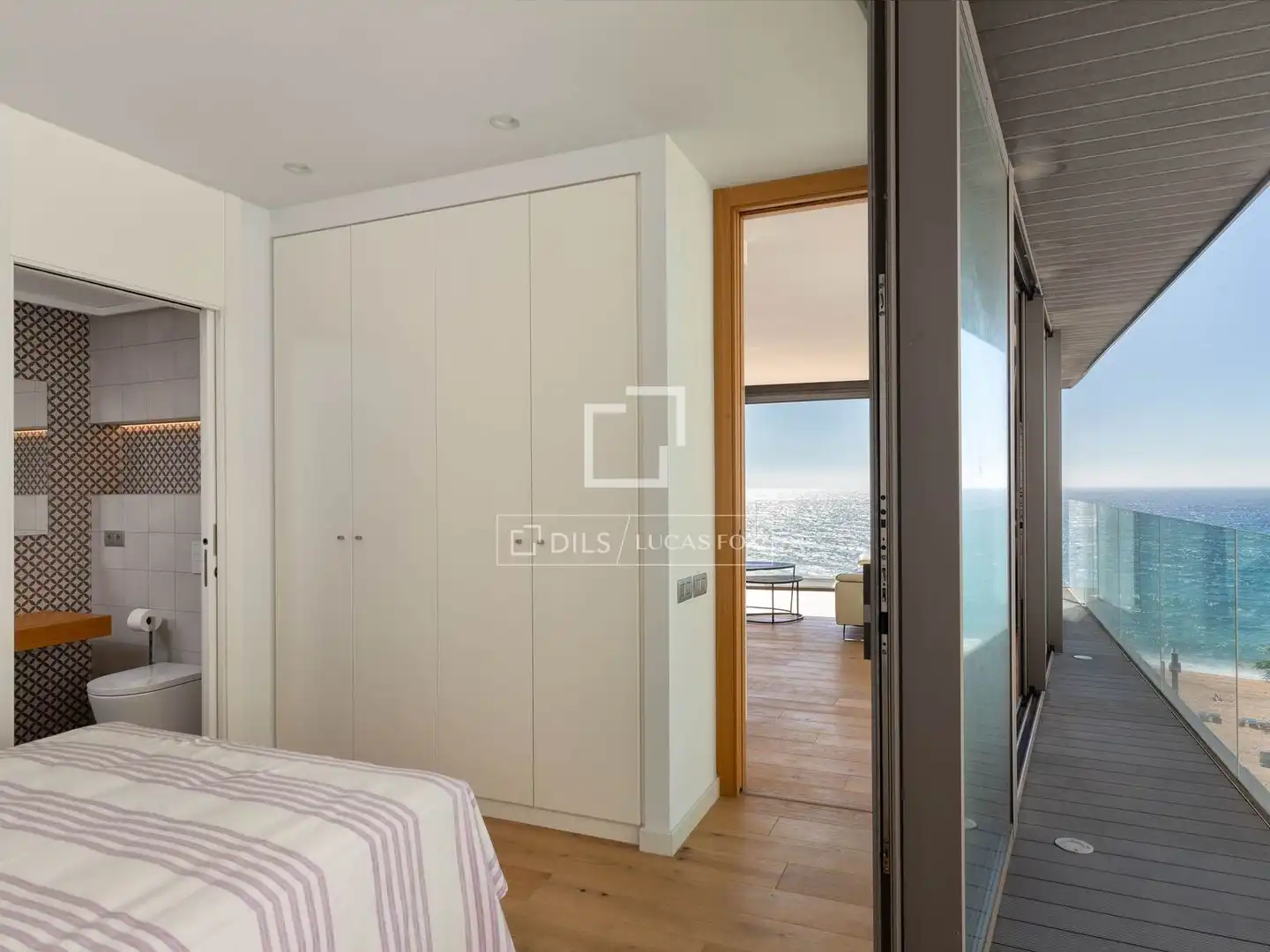 Schlafzimmer von Wohnung zum Verkauf in Lloret de Mar mit Klimaanlage, Terrasse und Schwimmbad