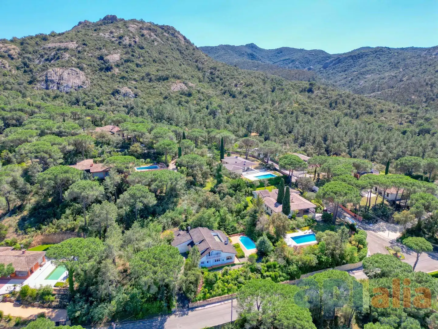 Vista exterior de Casa o xalet en venda en Santa Cristina d'Aro amb Calefacció, Jardí privat i Terrassa