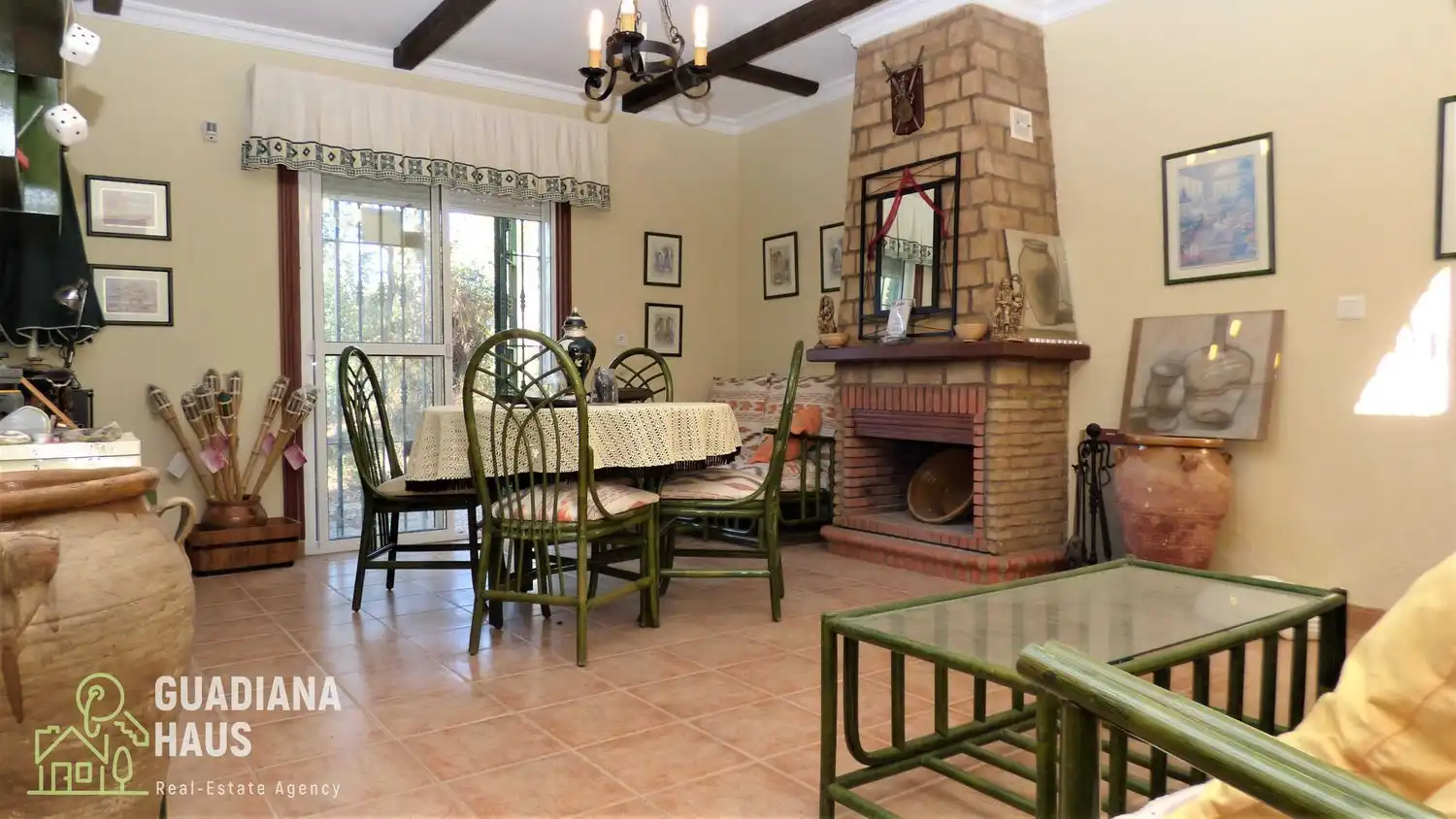 Dining room of Country homes for sale in Villablanca  with Private garden, Terrace and Storage room